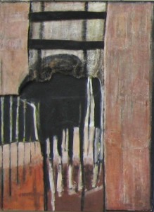 Humanity Struggles XXX - FACELESS SOLDIER, Mixed Media on canvas, 75 x 100 cm, 1991